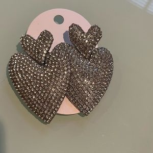 Sparkle heart earrings